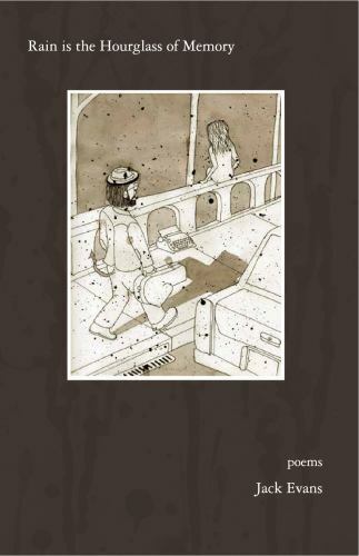 A brown book cover with a photo of a man walking along a sidewalk and a woman sitting on a ledge