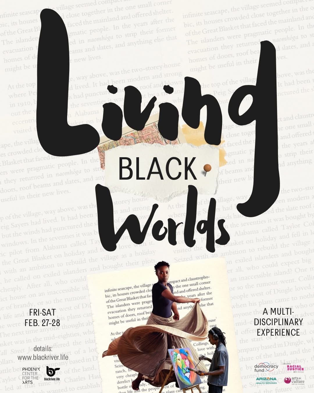 Phoenix Center for the Arts Announces “Living Black Worlds,” a Two‑Day CulturalActivation Curated by Black River Life for Black History Month 2026